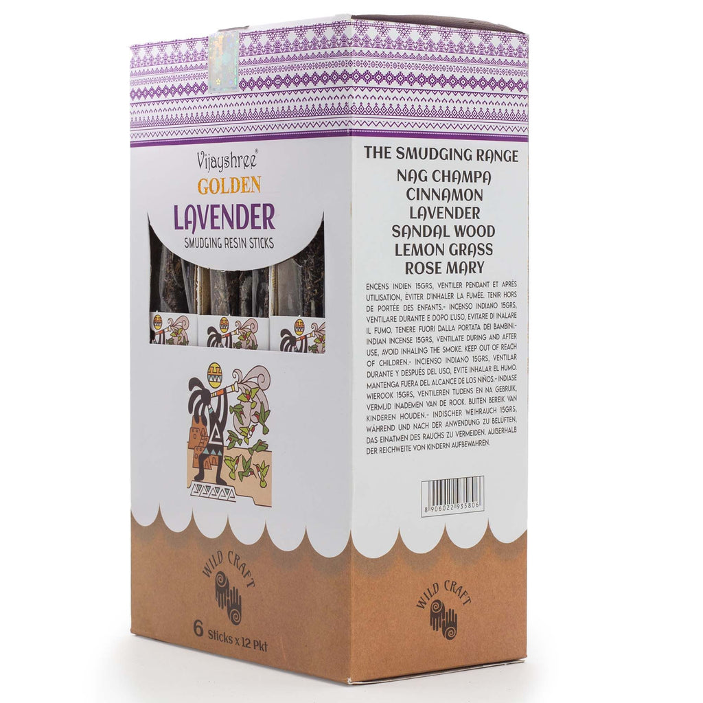 Golden Lavender Smudging Resin Sticks for Peaceful Atmosphere
