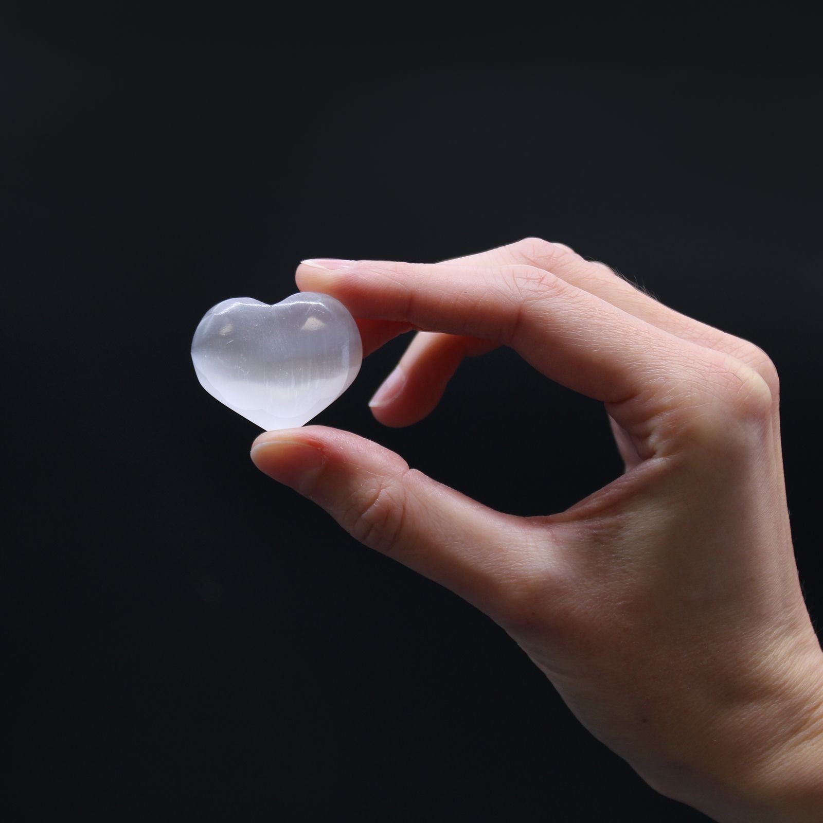 Selenite Heart 3 to 4cm Decorative Crystal for Home Decor