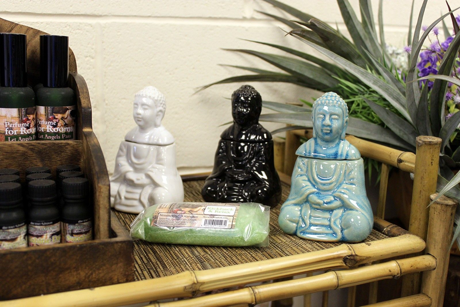 Sitting Buddha Oil Burner White for Fragrance Oils and Wax Melts