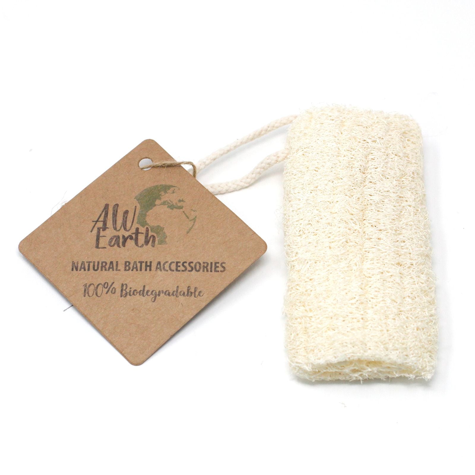 Natural Loofah Scrub on Rope for Gentle Skin Exfoliation Tool