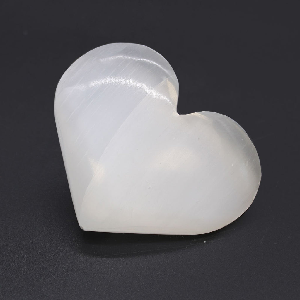 Selenite Heart Crystal 5 to 6 cm for Elegant Home Display