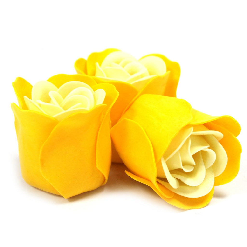 Set of 3 Soap Flower Heart Box with Spring Roses for Bathing