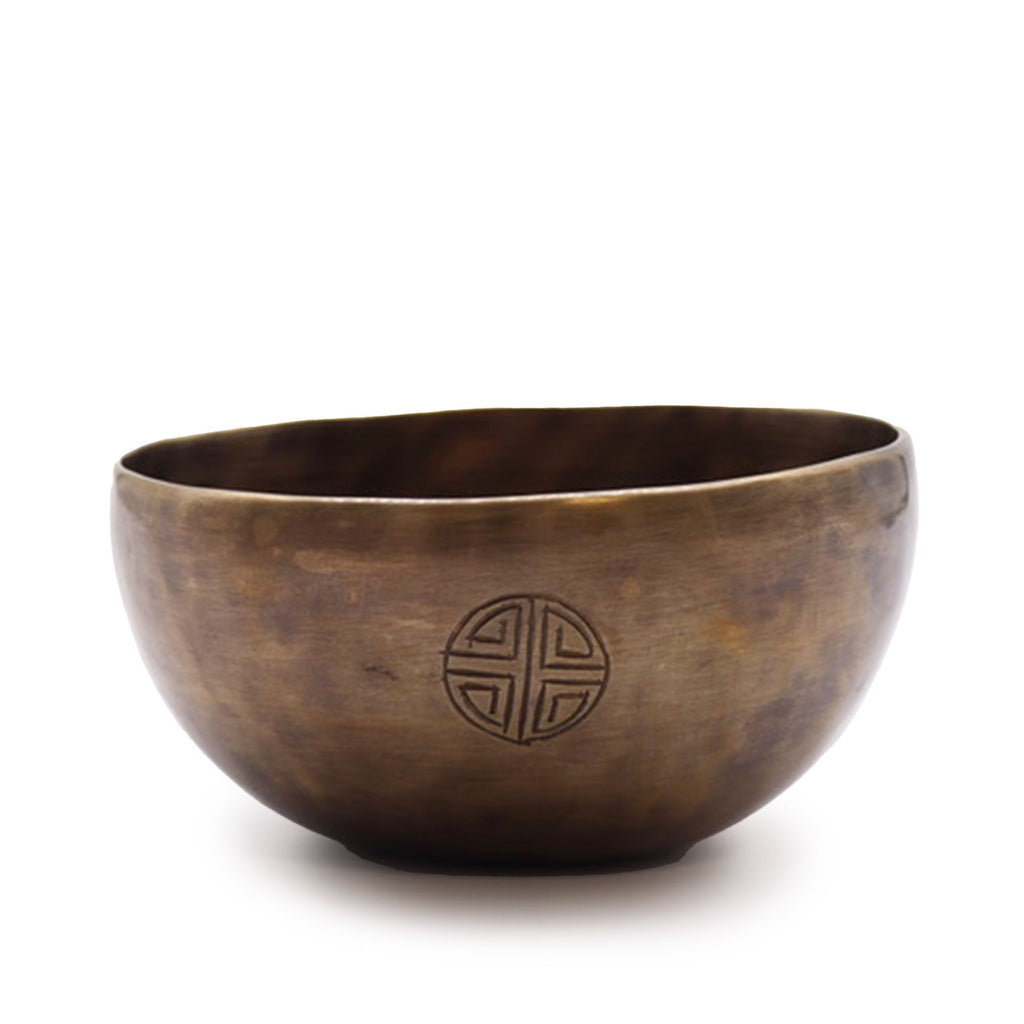 Medium Indian Moon Phase Singing Bowl for Meditation and Decor