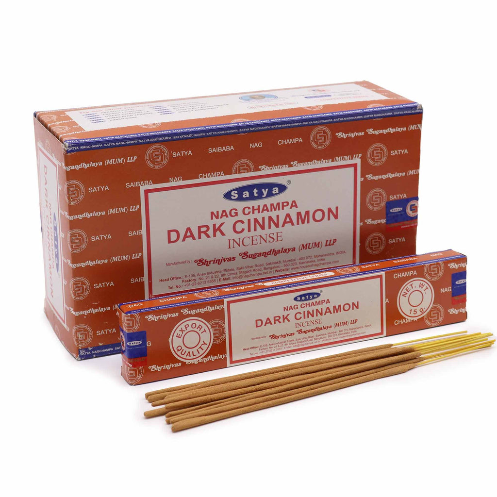 Satya Incense Sticks 15g Dark Cinnamon for Invigorating Aroma