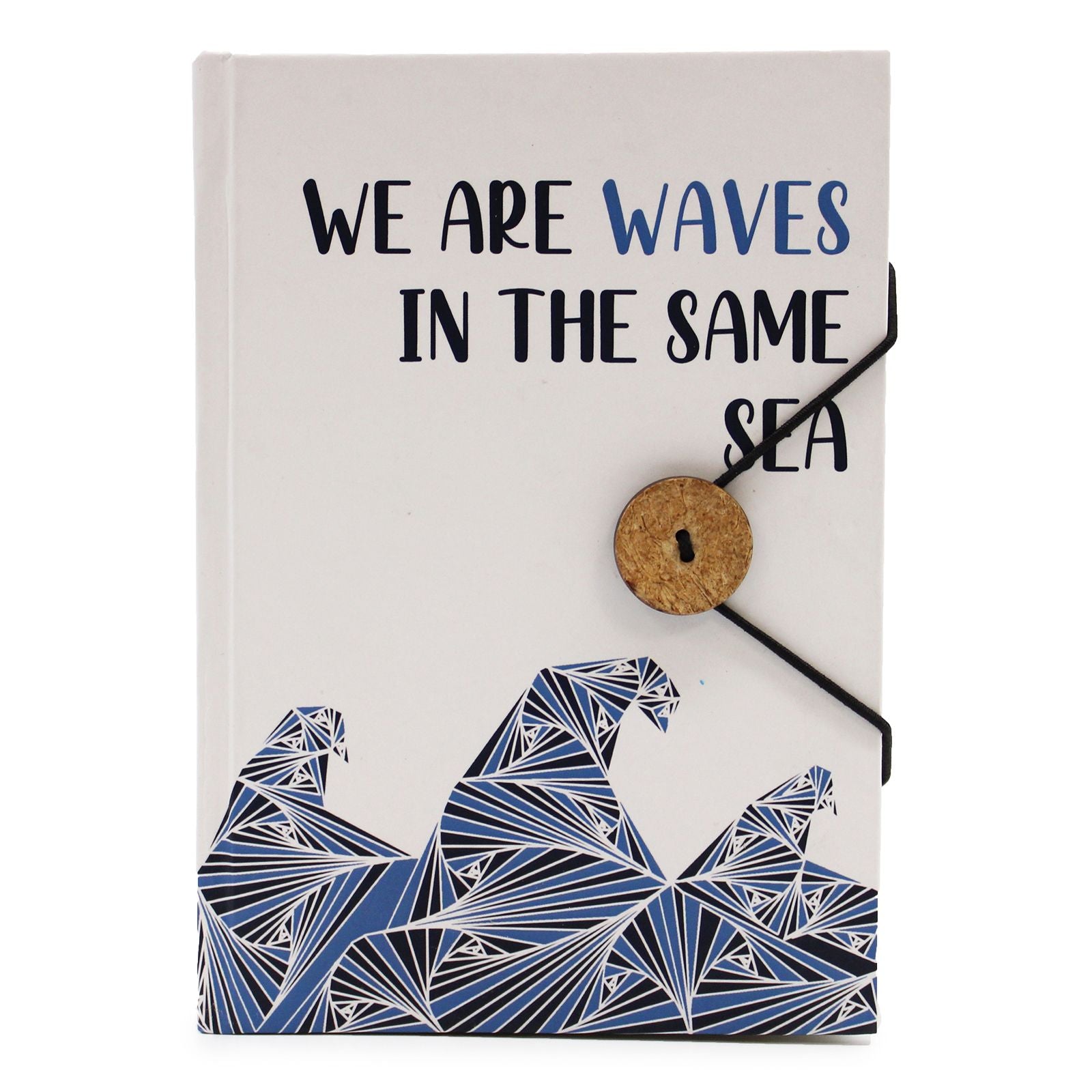 Waves in the Same Sea Notebook with Strap for Eco Friendly Use