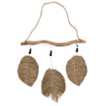 Three Piece Raffa Leaves Natural Wall Art for Home Decor