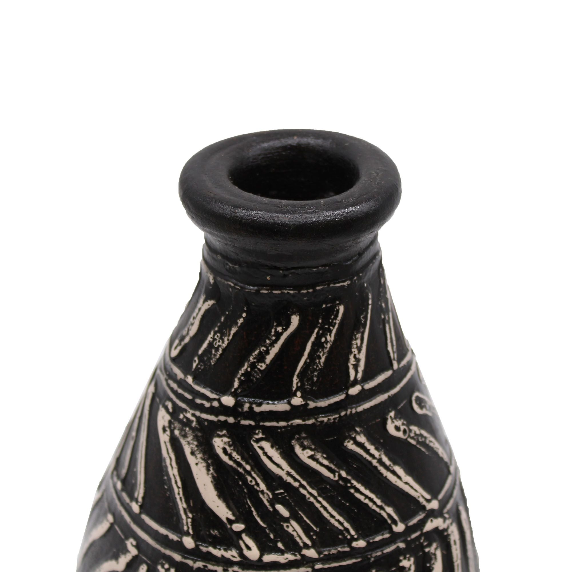 Greek Taper Vase in Chocolate Unique Decorative Art for Home