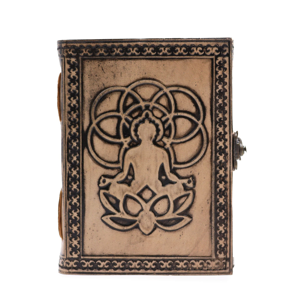 Buddha Esoteric Notebook Antique Grey with 200 Pages Vintage Style