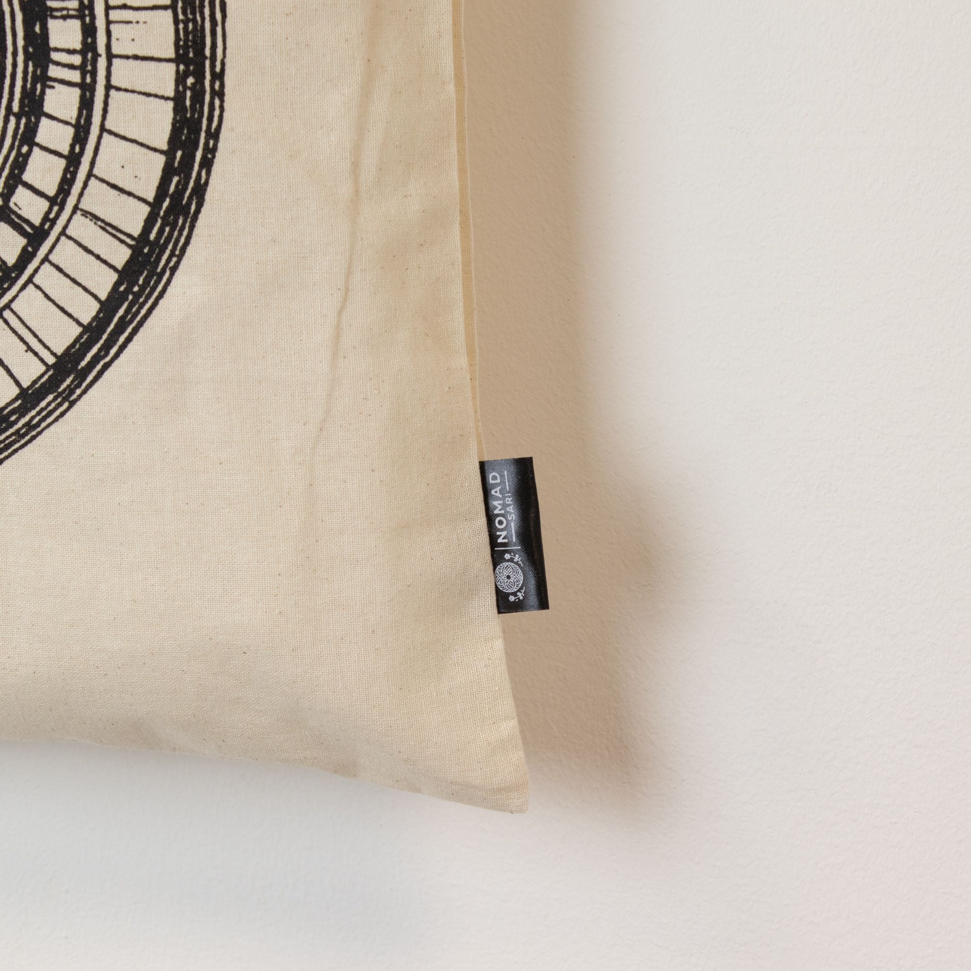 Nomad Sari Urban Mandala Tote Bag in Natural Cotton Design