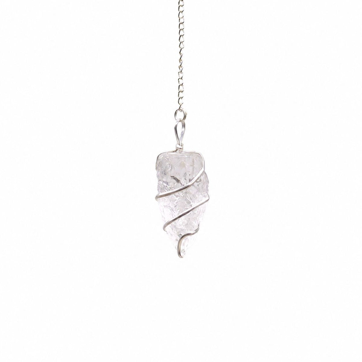 Raw Gemstone Pendulum - Rock Quartz