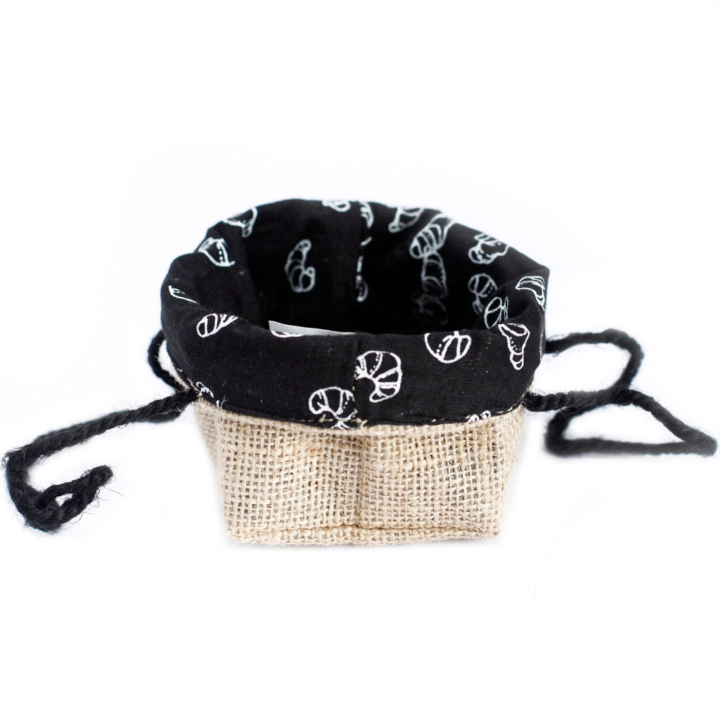 Natural Jute Cotton Gift Bag with Black Lining for Stylish Gifting