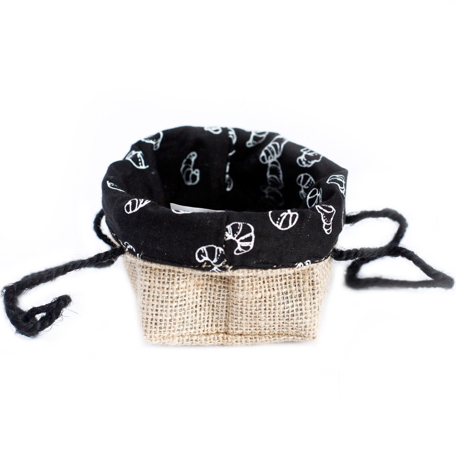 Natural Jute Cotton Gift Bag with Black Lining for Stylish Gifting
