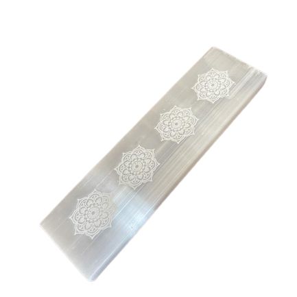Flat Bar Charging Plate 15cm with Mandala Design for Crystals