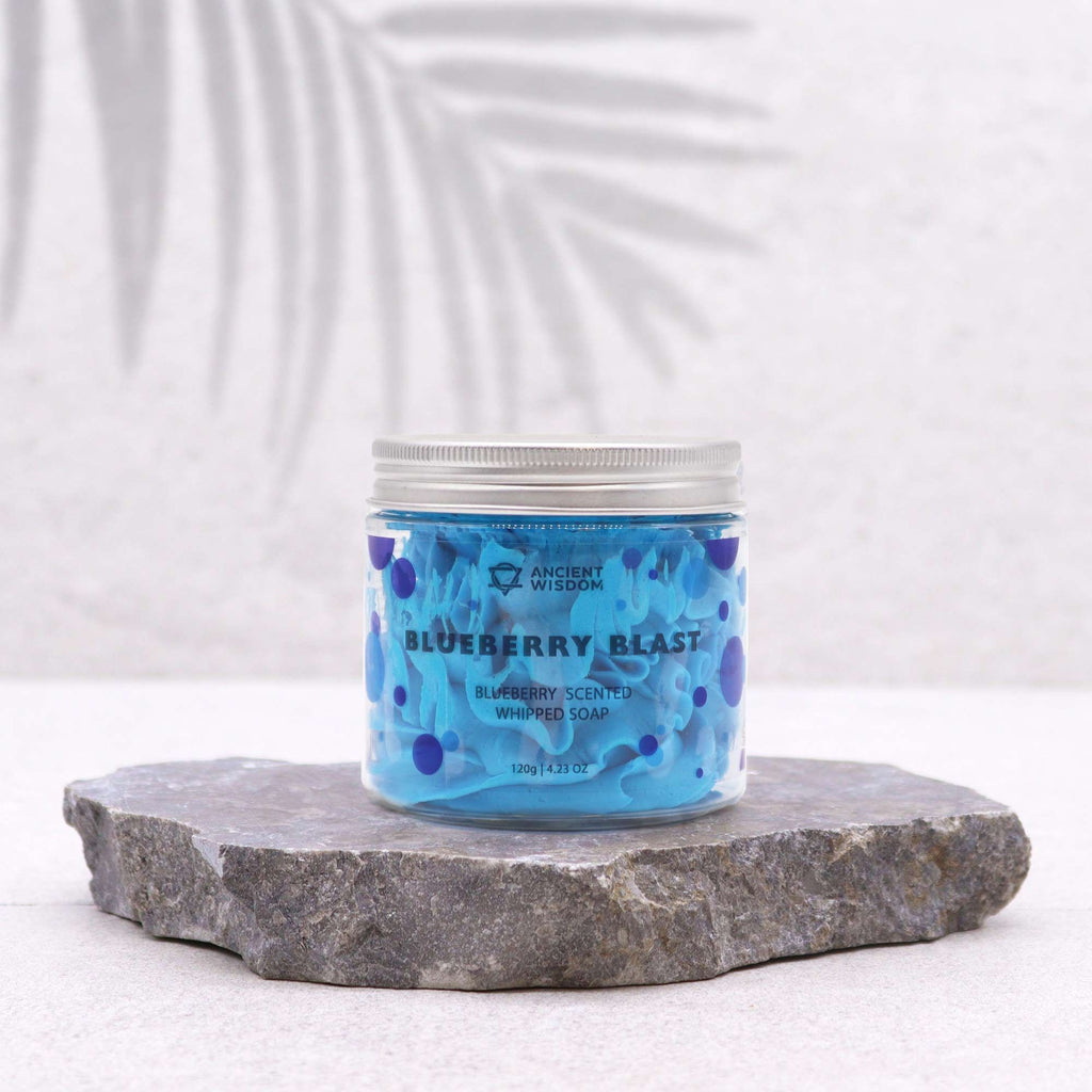 Blueberry Whipped Soap 120g for Nourishing Bath and Body Care