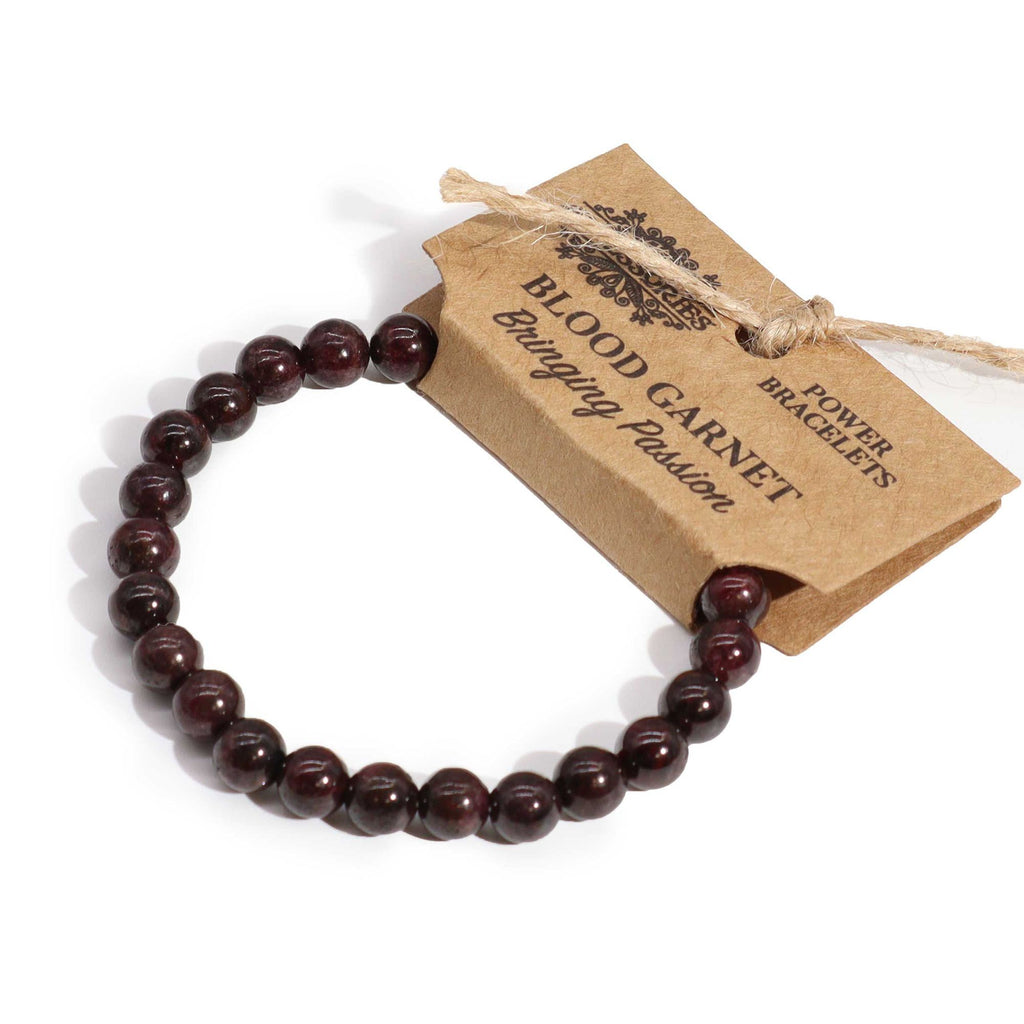 Power Bracelet Blood Garnet for Style and Positive Energy Boost