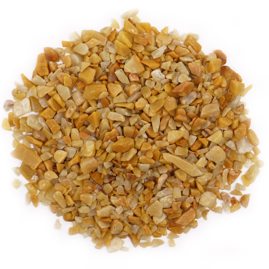 Golden Quartz Chips Gemstone Chips Bulk Bag 1KG for Crafts
