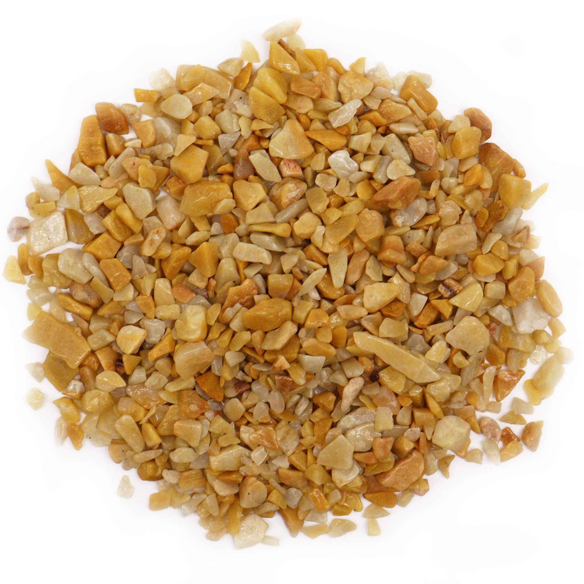 Golden Quartz Chips Gemstone Chips Bulk Bag 1KG for Crafts