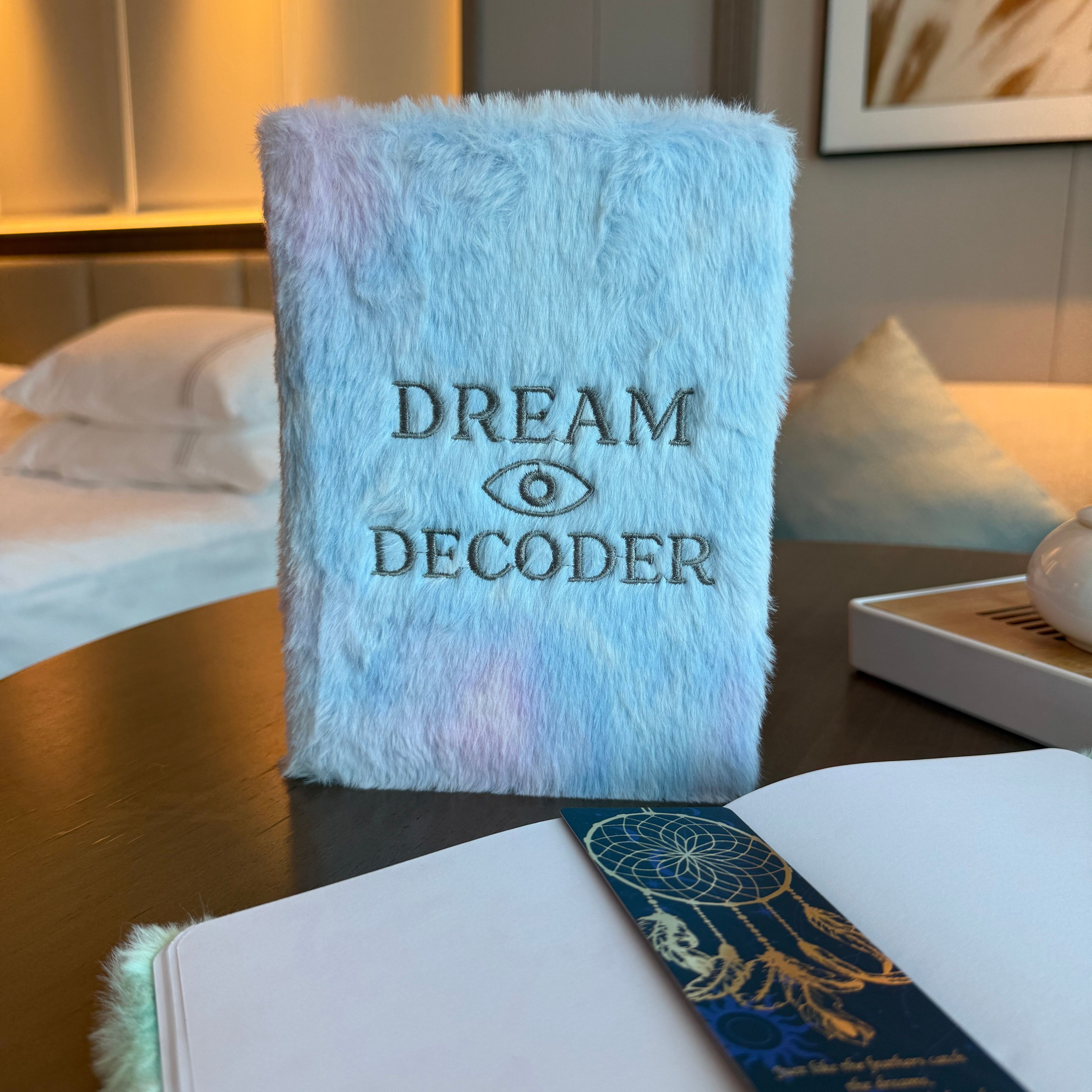 Soft Book Dream Journal with Pastel Faux Fur Cover and 80 Pages