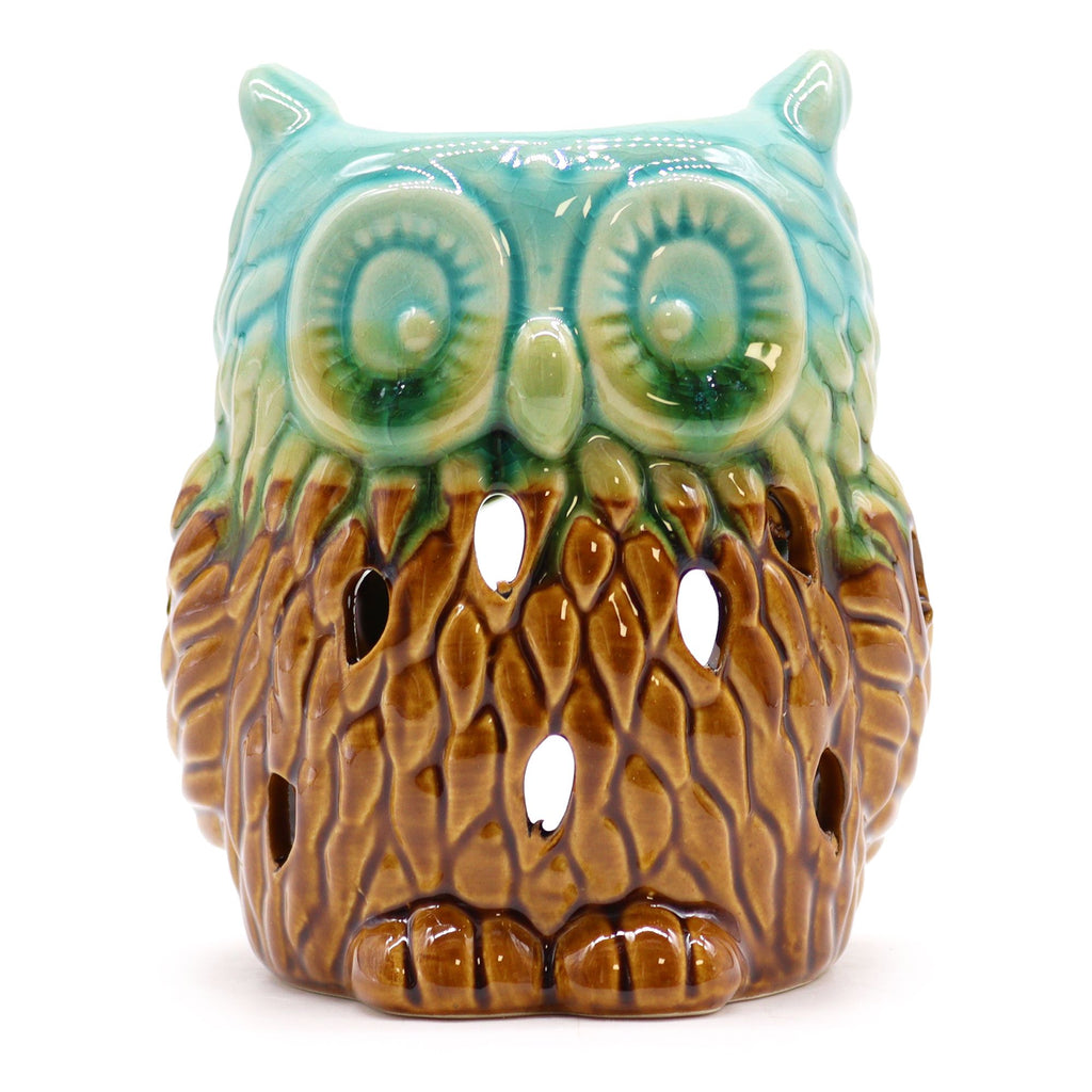 Classic Rustic Owl Oil Burner with Assorted Designs for Fragrance