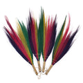 Set of 4 Rainbow Coloured Pampas Brooms for Home Decor