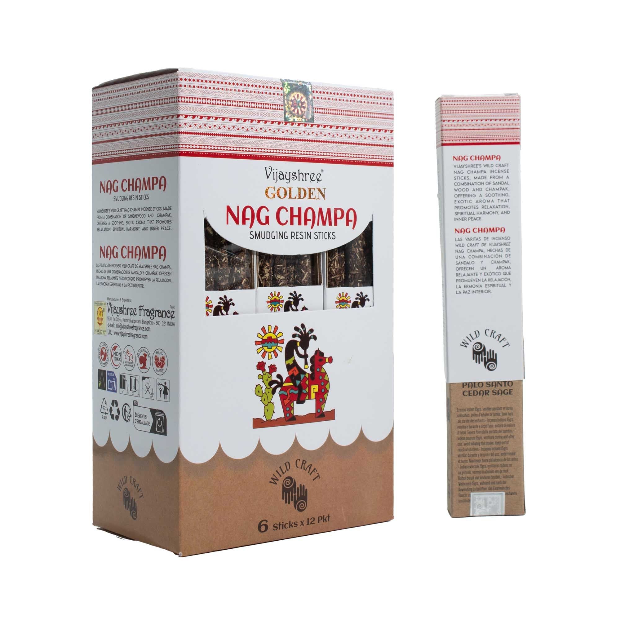 Golden Nag Champa Smudging Resin Sticks in 30g Pack