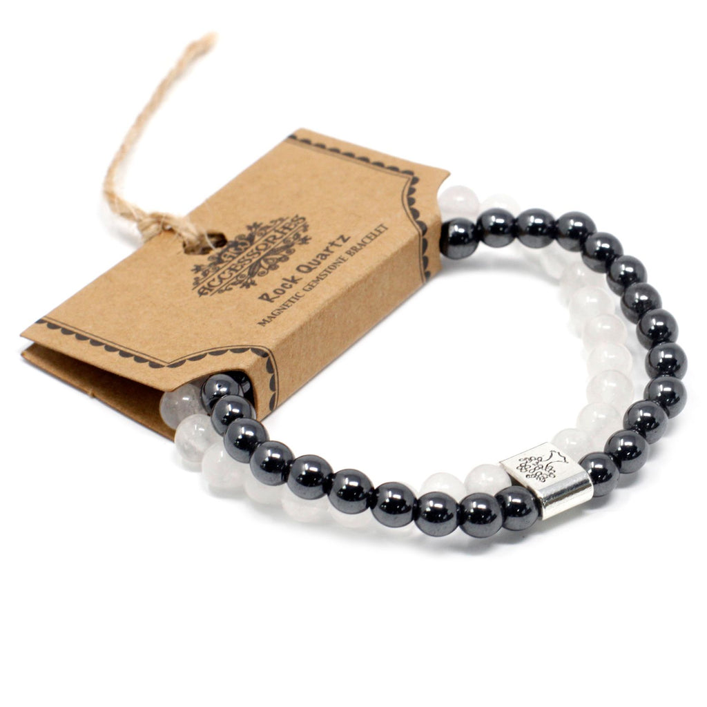 Magnetic Gemstone Bracelet Rock Quartz for Unique Style Appeal