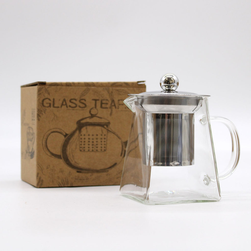 Glass Infuser Teapot in Tower Shape for Loose Leaf Tea 350ml