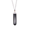 Gemstone Classic Point Pendant with Black Agate Design
