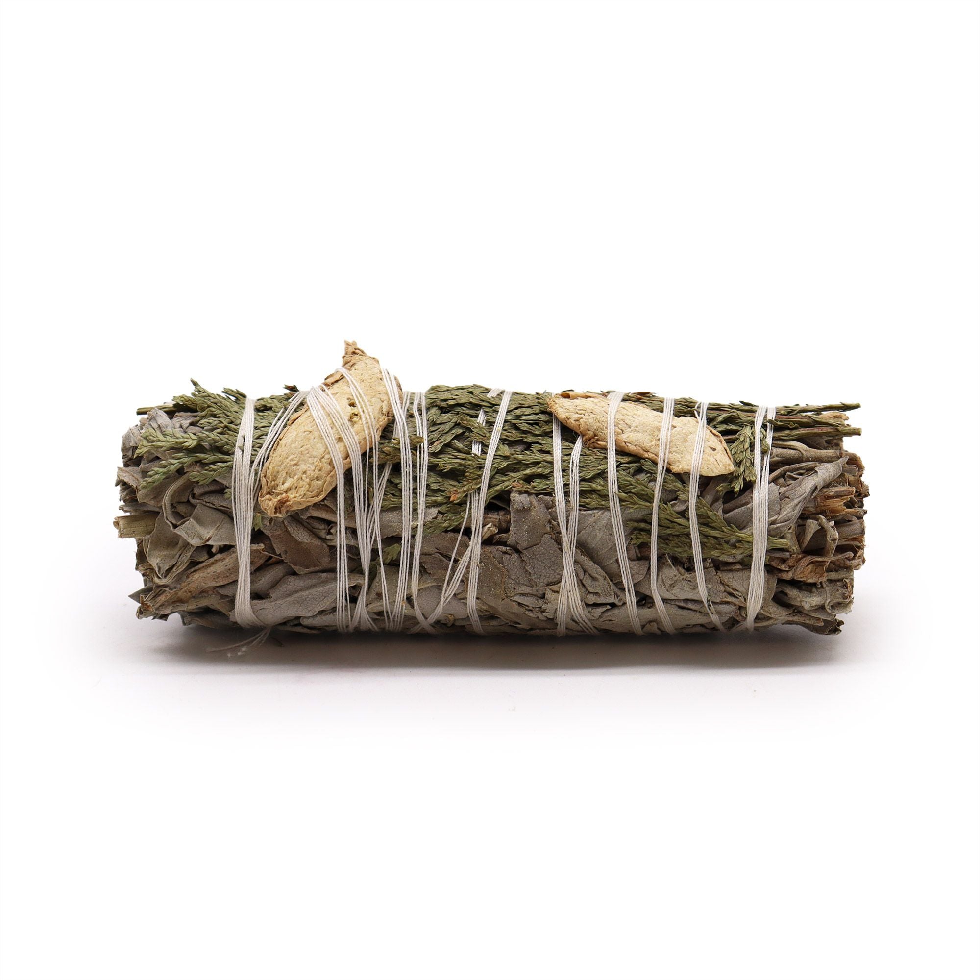 Smudge Stick White Sage Ginger and Cedar for Cleansing Rituals
