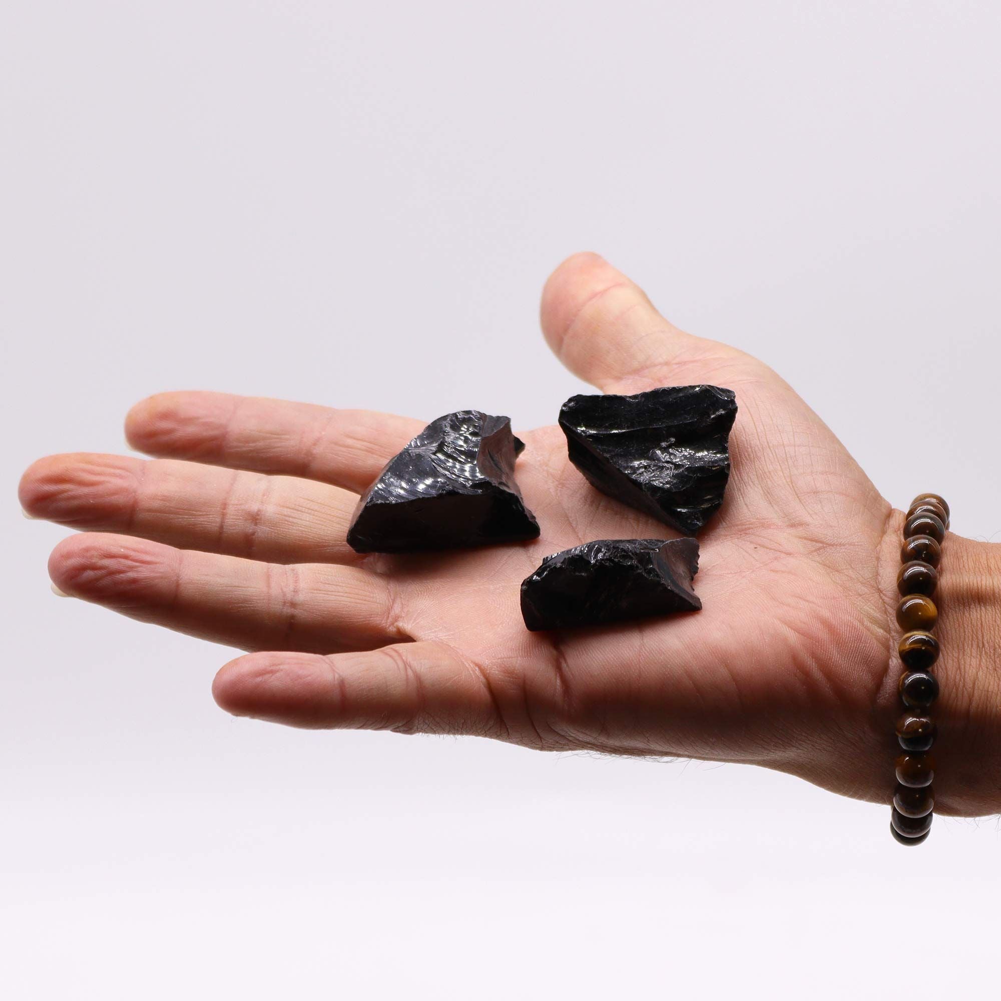 Raw Black Agate Crystals (500gm) for Grounding and Protection
