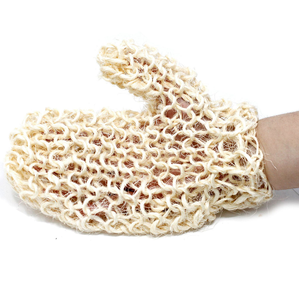 Sisal Sponge and Scrub Exfoliating Glove for Smooth Skin Care