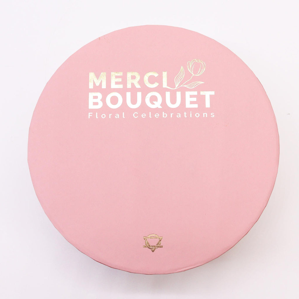Round Box Baby Blessings Pinks Soap Flowers Gift Box for Occasions