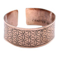 Copper Tibetan Bracelet Featuring Elegant Flower of Life Design