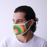 Reusable Poly-Cotton Face Mask with Filter Pocket – Flower of Life (Adult)