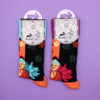 Hop Hare Bamboo Socks S/M - Blue Buddha & LotusÂ