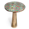 Large Enamelled Mushroom 20cm with Mediterranean Tile Design