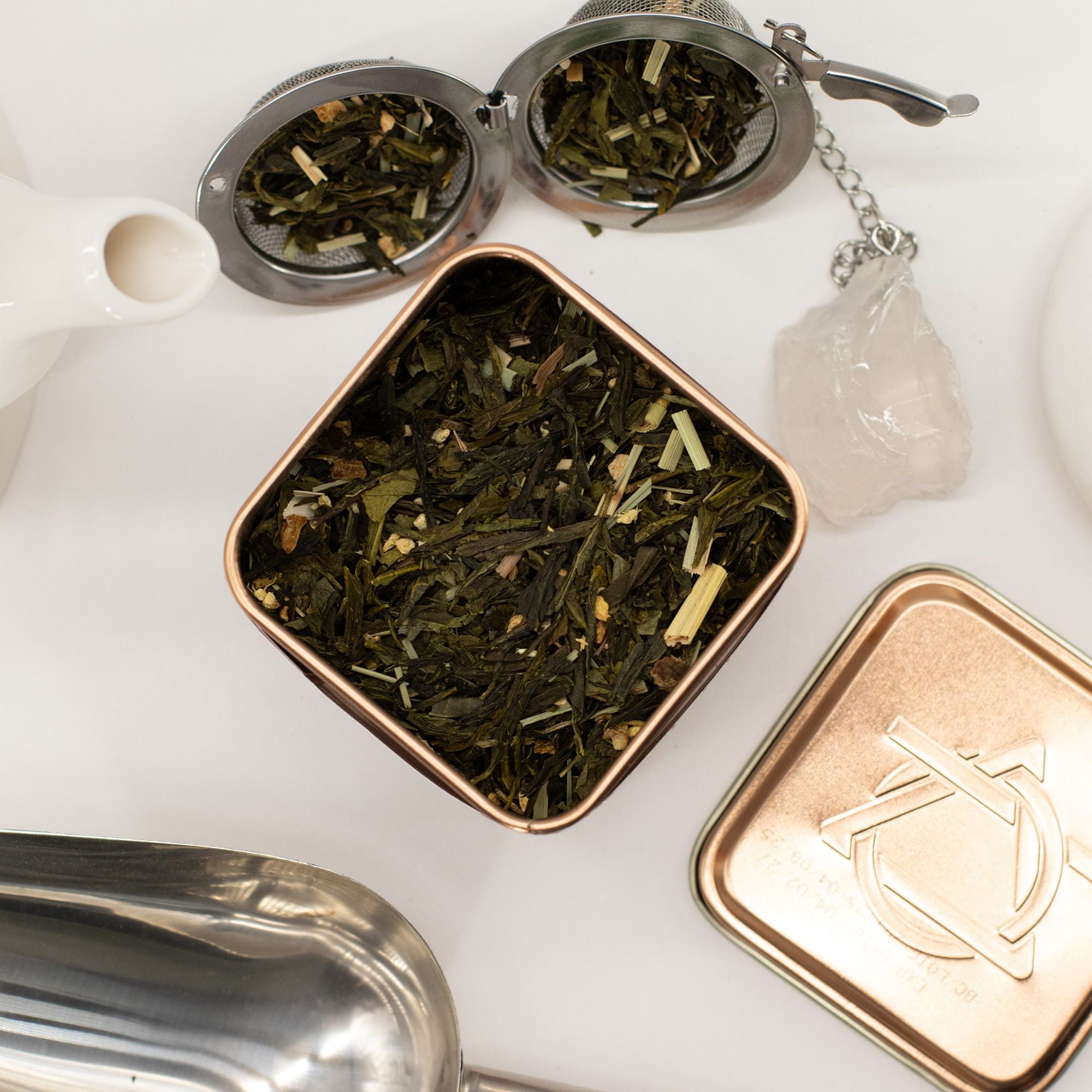50g Classic Green Tea with Lemon and Ginger for Refreshing Moments