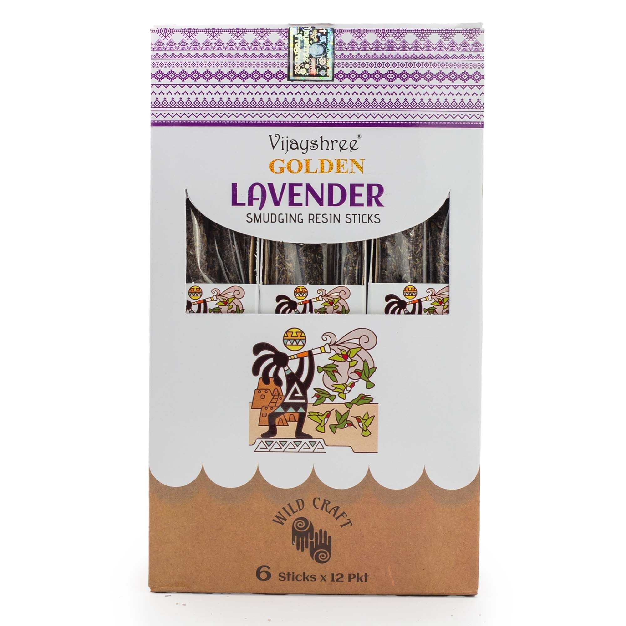 Golden Lavender Smudging Resin Sticks for Peaceful Atmosphere
