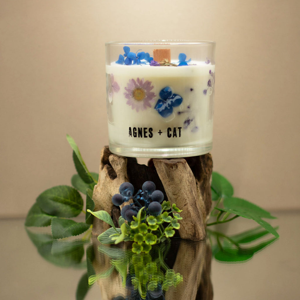 Botanical Soy Candle Moorland Fresh Herbal Floral Gift for Home Decor