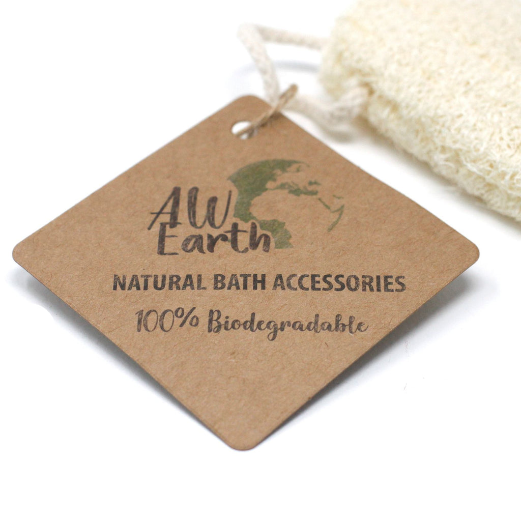 Natural Loofah Scrub on Rope for Gentle Skin Exfoliation Tool