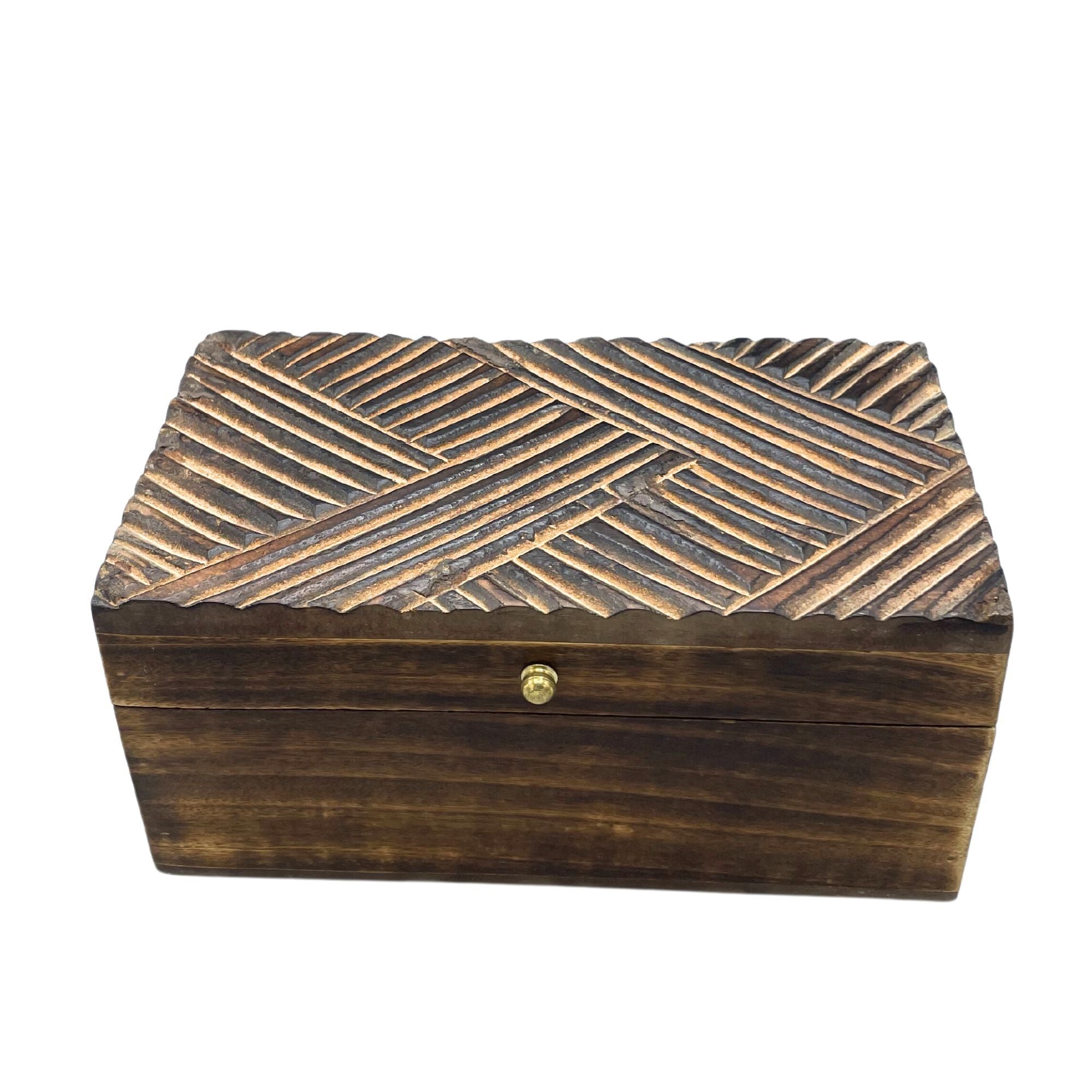 Vintage Deco Multi Purpose Box with Antique Lines Design for Storage