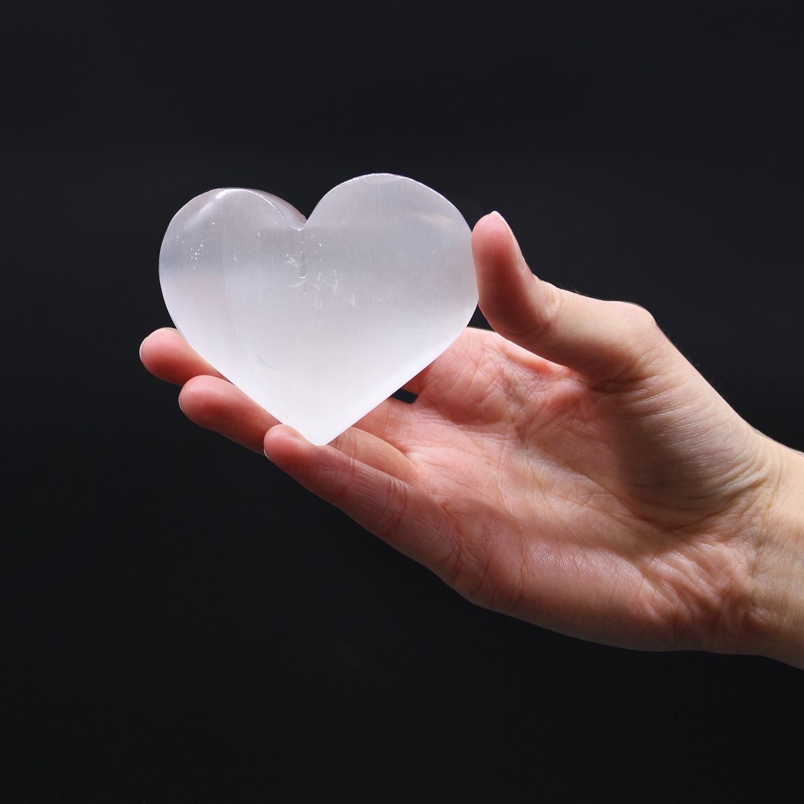 Selenite Heart Crystal 5 to 6 cm for Elegant Home Display