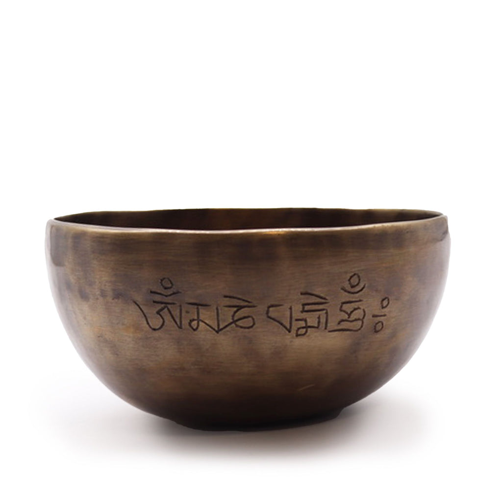 Medium Indian Moon Phase Singing Bowl for Meditation and Decor