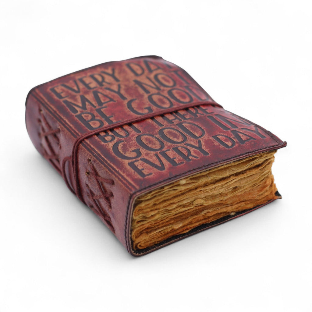 Fat Deckled Edge Leather Notebook for Daily Reflection and Travel