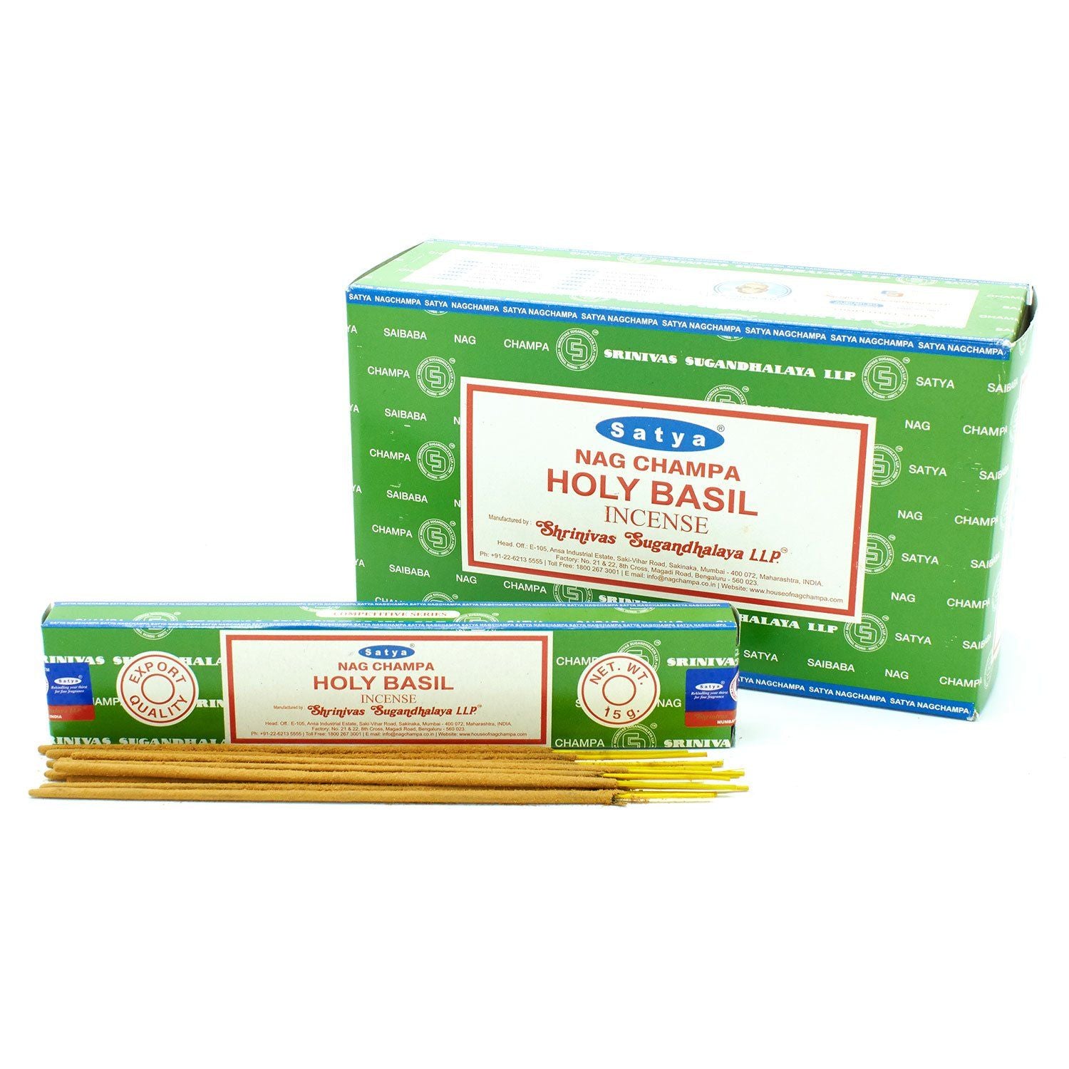 Satya Incense Sticks 15g Holy Basil for Energising Home Aroma