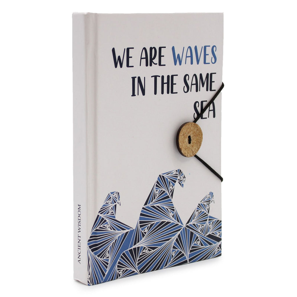 Waves in the Same Sea Notebook with Strap for Eco Friendly Use