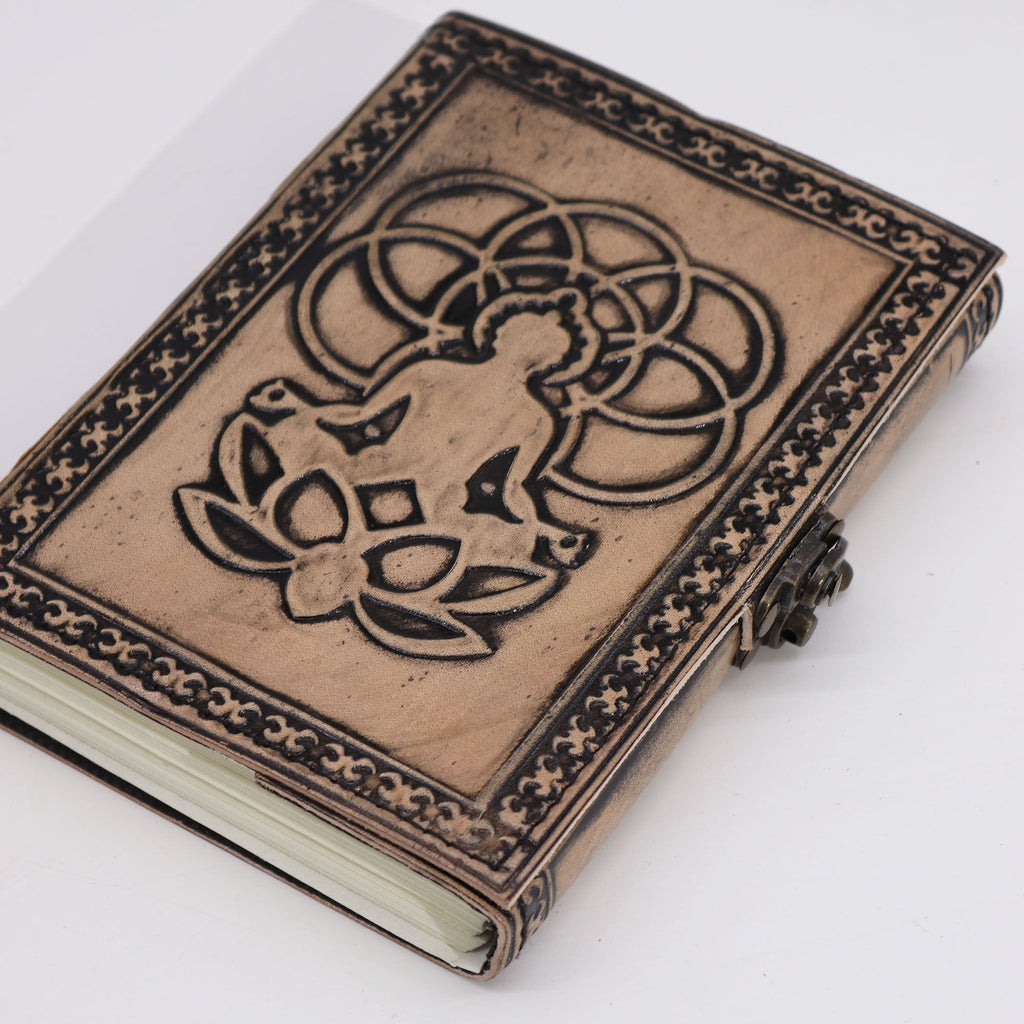 Buddha Esoteric Notebook Antique Grey with 200 Pages Vintage Style