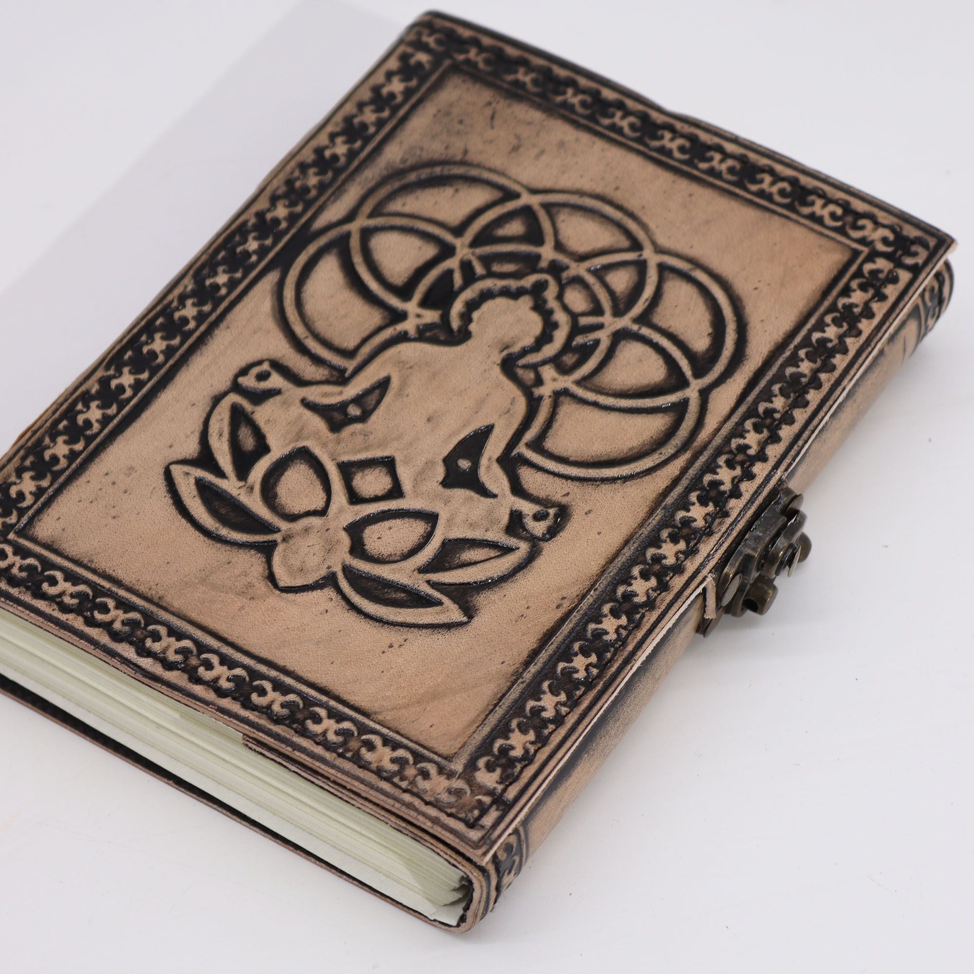 Buddha Esoteric Notebook Antique Grey with 200 Pages Vintage Style