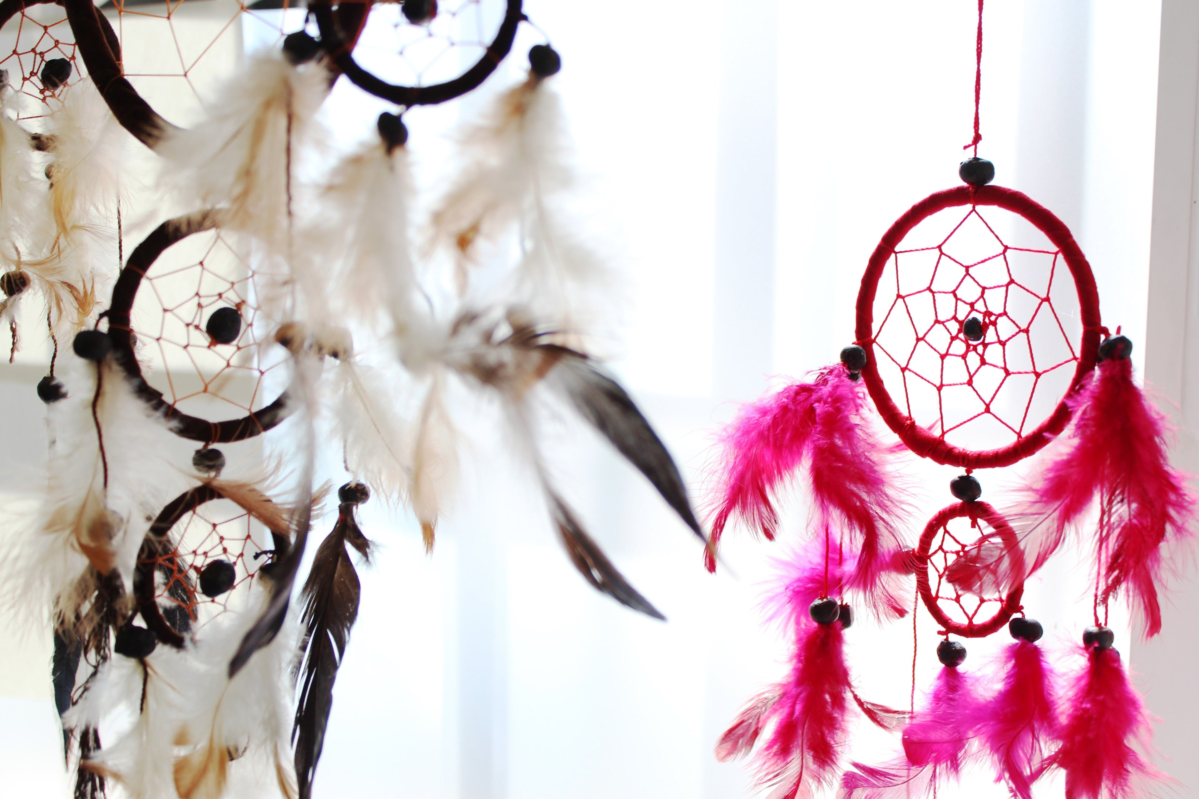 Bali Dreamcatchers Large Round Rainbow Dream Catcher for Sweet Dreams