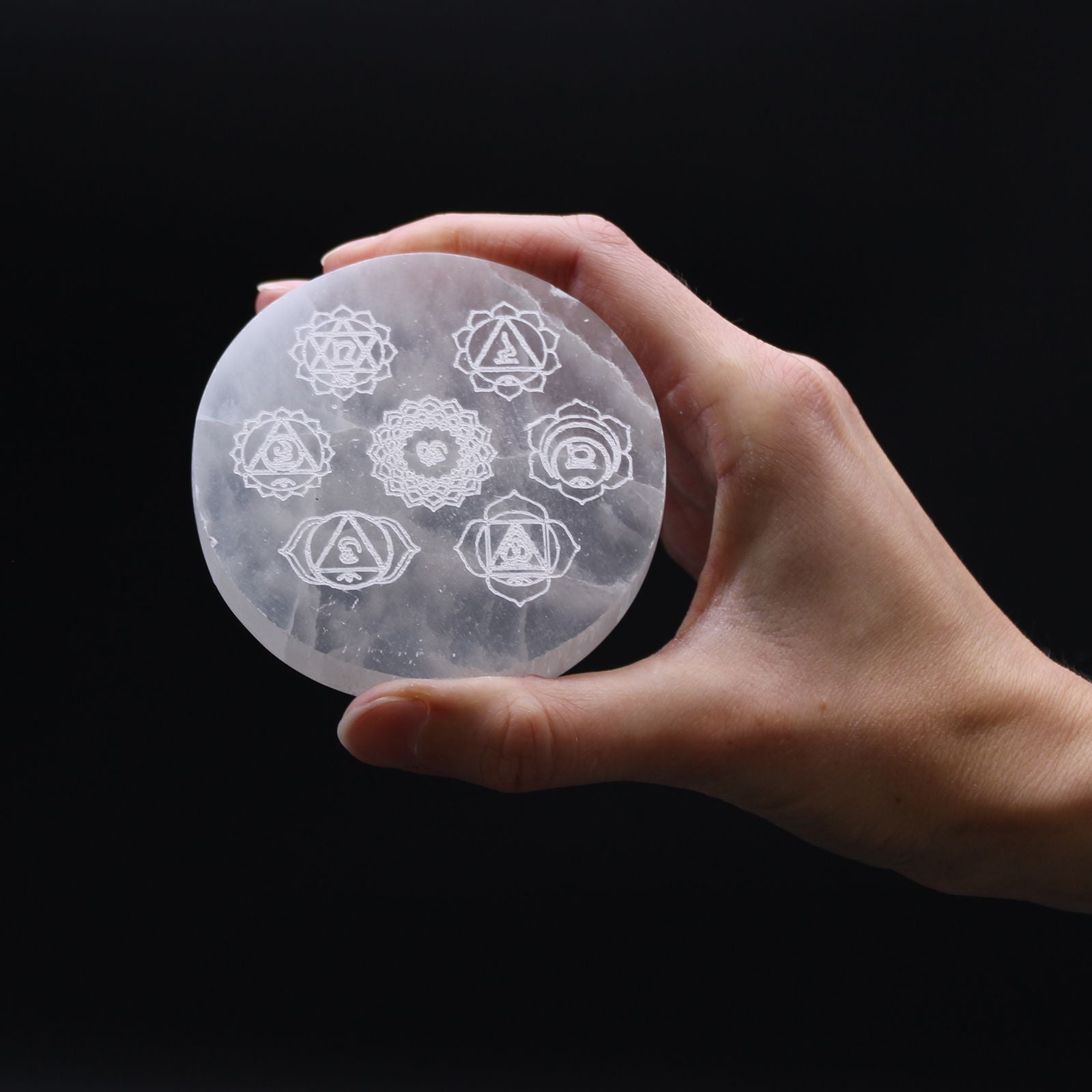 Small Charging Plate 8cm with Intricate Chakra Design for Home